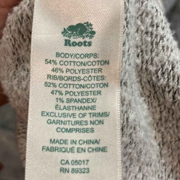 Roots GREY MAPLEGROVE Roots73 Fleece Hoodie Sweatshirt - Picture 14 of 14